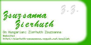 zsuzsanna zierhuth business card